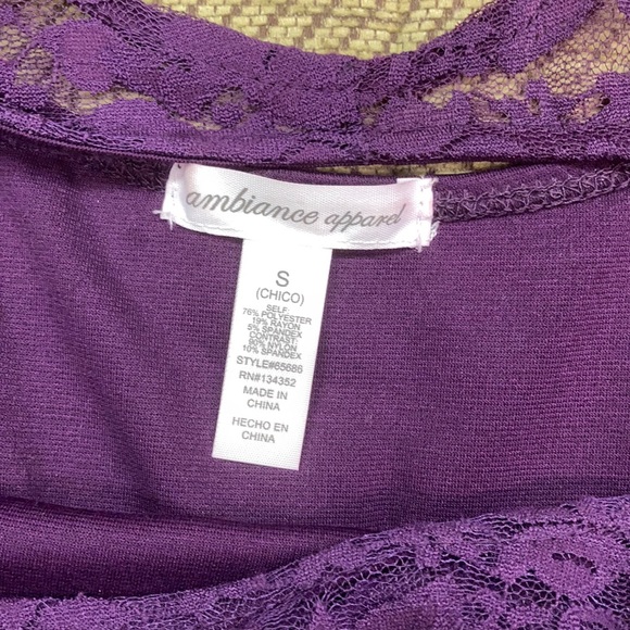 Purple peplum top - Picture 4 of 4